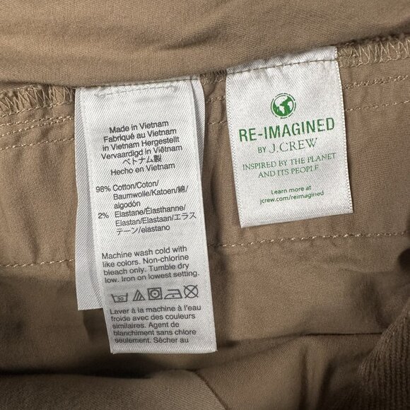 J Crew Shorts Mens Large Khaki Tan Drawstring Casual Elastic Waist Re-Imagined - Picture 5 of 10